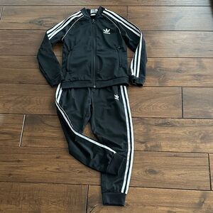 adidas Kids Black and White Matching Set